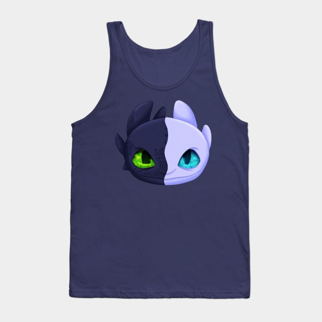 Night Fury and Light Fury Tank Top by LNS_OWL